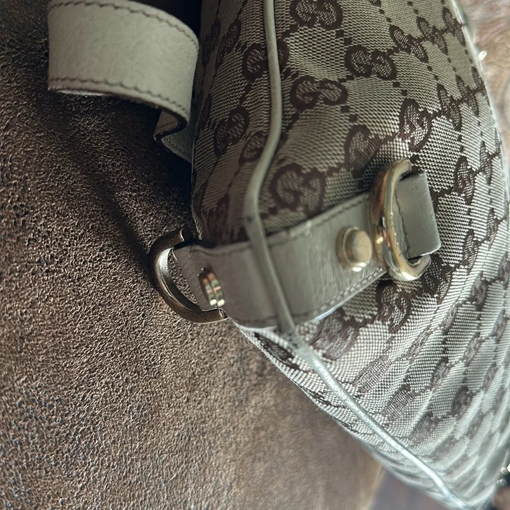 Authentic GUCCI Abbey Guccissima Canvas GG Shoulder Tote Bag - Picture 11 of 16